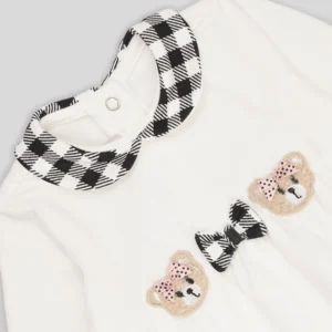 Ensemble enfant (robe+leggings) pour fille Chicco Noir et blanc Réf:07196 – Image 3