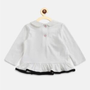 Chicco T-shirt col Claudine imprimé couleur crème pour fille Réf:67867 – Image 3