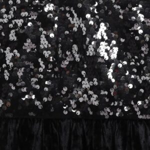 Robe Chicco évasée en velours noir à paillettes pour fille  Réf:00374 – Image 4