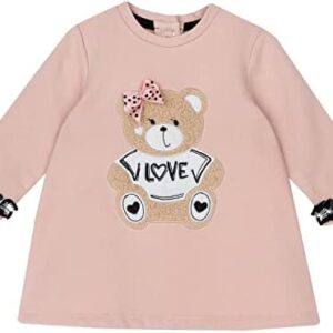 Robe sweat beige à motif ours en peluche pour bébé Réf:00386 – Image 1