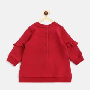 Robe chemise rouge à manches longues pour fille chicco Réf:00608 – Image 2