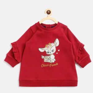 Robe chemise rouge à manches longues pour fille chicco Réf:00608 – Image 1